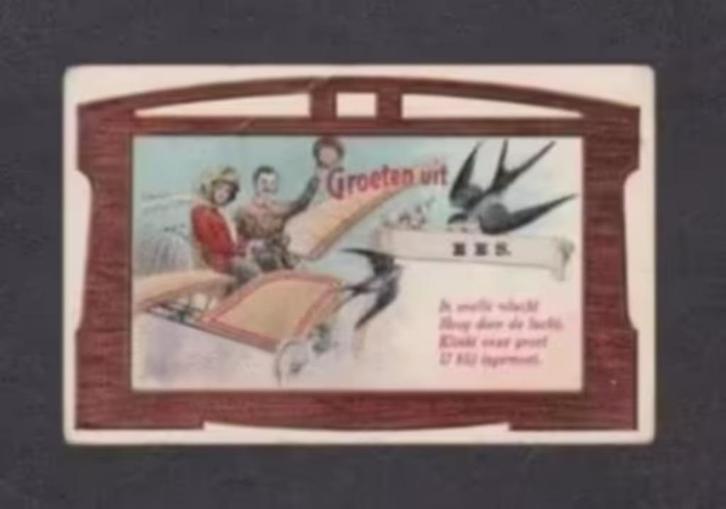 Ees Drenthe Groeten uit Ees Vliegtuig Boerenzwaluwen 1914., Verzamelen, Ansichtkaarten | Nederland, Gelopen, Drenthe, Voor 1920