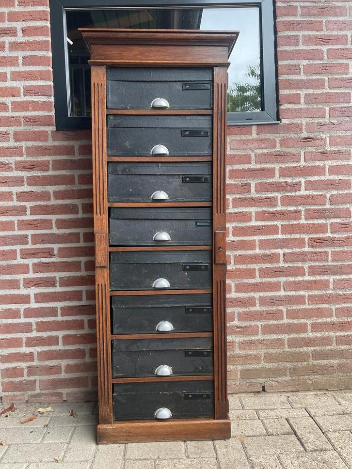 Antieke cartonier/notariskast, Antiek en Kunst, Antiek | Meubels | Kasten, Ophalen