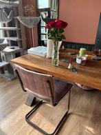 Gestoffeerde stoel x2, gerestaureerd door meubelmaker, Ophalen, Gebruikt, Bruin, Eén