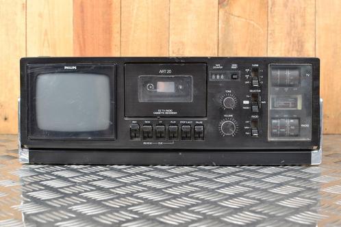 Oude draagbare Philips radio met tape cassette en zelfs TV !, Antiek en Kunst, Antiek | Tv's en Audio, Ophalen of Verzenden