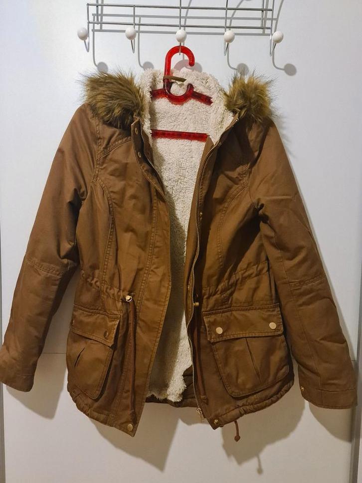 Pumpkin Spice Parka Jas - H&M (S), Kleding | Dames, Jassen | Zomer, Nieuw, Maat 36 (S), Bruin, Ophalen of Verzenden