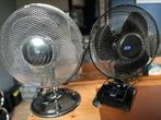 2 stuks ventilator (en) zwart (metaal) en metaal, Ophalen, Zo goed als nieuw, Tafelventilator