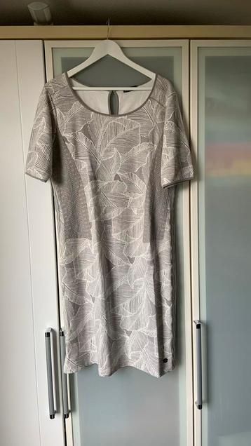 Jurk, korte mouw, grijs/ wit, Didi,XL,sweather-stof, nieuw beschikbaar voor biedingen