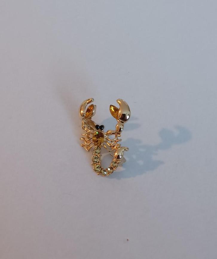 Schorpioen broche, Sieraden, Tassen en Uiterlijk, Broches, Nieuw, Overige materialen, Overige kleuren, Minder dan 4 cm, Met strass
