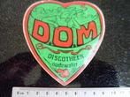 sticker DOM D.O.M discotheek oudewater logo, Verzamelen, Verzenden, Zo goed als nieuw, Bedrijf of Vereniging