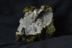 Kwarts met malachiet en azuriet op matrix, Verzamelen, Mineralen en Fossielen, Ophalen of Verzenden, Mineraal