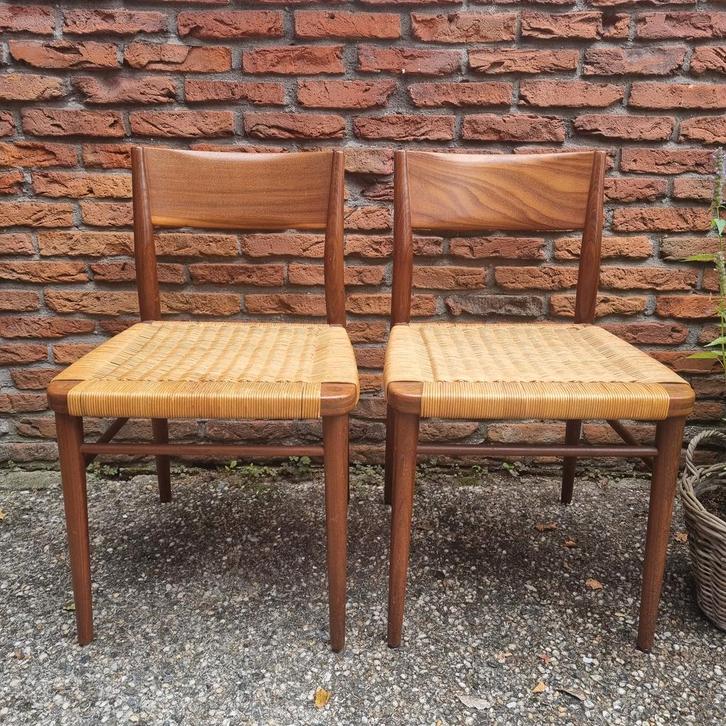 Set midcentury stoelen, Georg Leowald voor Wilkhahn, 1960, Huis en Inrichting, Stoelen, Bruin, Ophalen