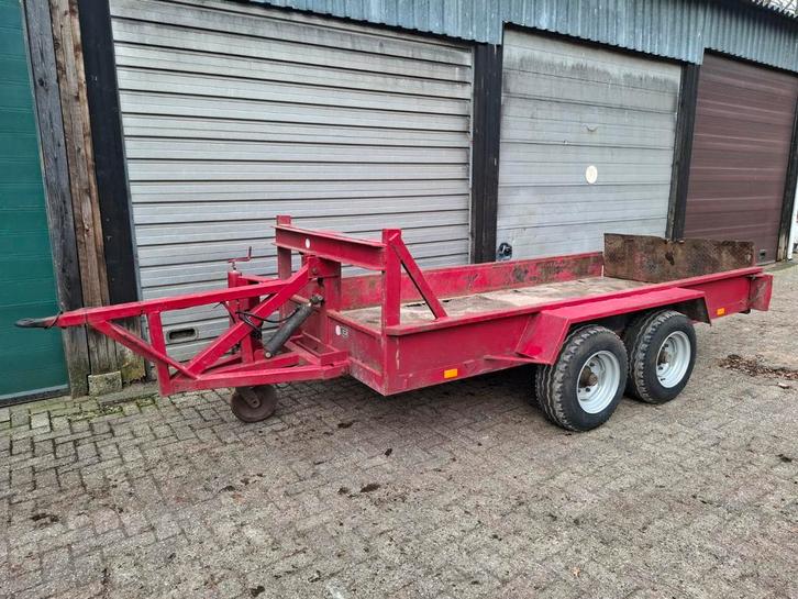 Oprijwagen dieplader transport aanhanger minigraver loader, Zakelijke goederen, Agrarisch | Werktuigen, Akkerbouw, Bollenteelt