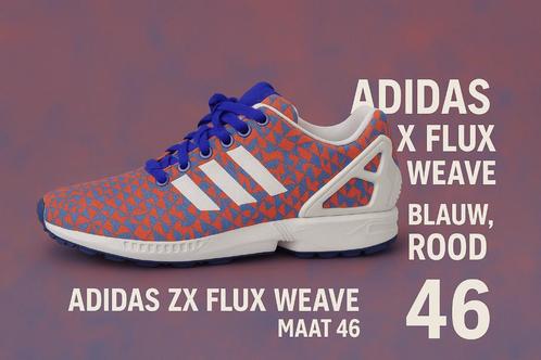 Adidas ZX FLUX WEAVE Blauw, Rood maat 46,, Kleding | Heren, Schoenen, Zo goed als nieuw, Sneakers of Gympen, Overige kleuren, Ophalen of Verzenden