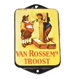 emaille deurpostje Van Rossems Troost tabak repro, Ophalen of Verzenden, Gebruikt, Reclamebord