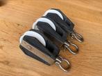 3 x Rutgerson 1 schijfs blok 57 mm met draaiwartel, Watersport en Boten, Ophalen of Verzenden, Gebruikt, Lijn of Blok
