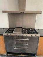 Horeca Boretti 6 pits 120 cm met Gril plaat, Witgoed en Apparatuur, Fornuizen, 60 cm of meer, Grill, Ophalen of Verzenden, Zo goed als nieuw