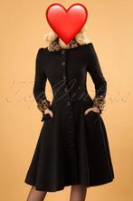 Topvintage Vintage Retro Collectif jas mantel zwart 38, Kleding | Dames, Maat 38/40 (M), Zwart, Nieuw, Ophalen of Verzenden