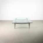 1x Leolux Farandole Tafel Glas – Chroom, Niet ingevuld, Minder dan 45 cm, Ophalen of Verzenden, 75 cm of meer