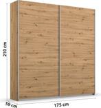 Nieuwe Rauch kledingkast 175 x 210 x 59 cm met schuifdeuren, Ophalen, 200 cm of meer, 150 tot 200 cm, Nieuw