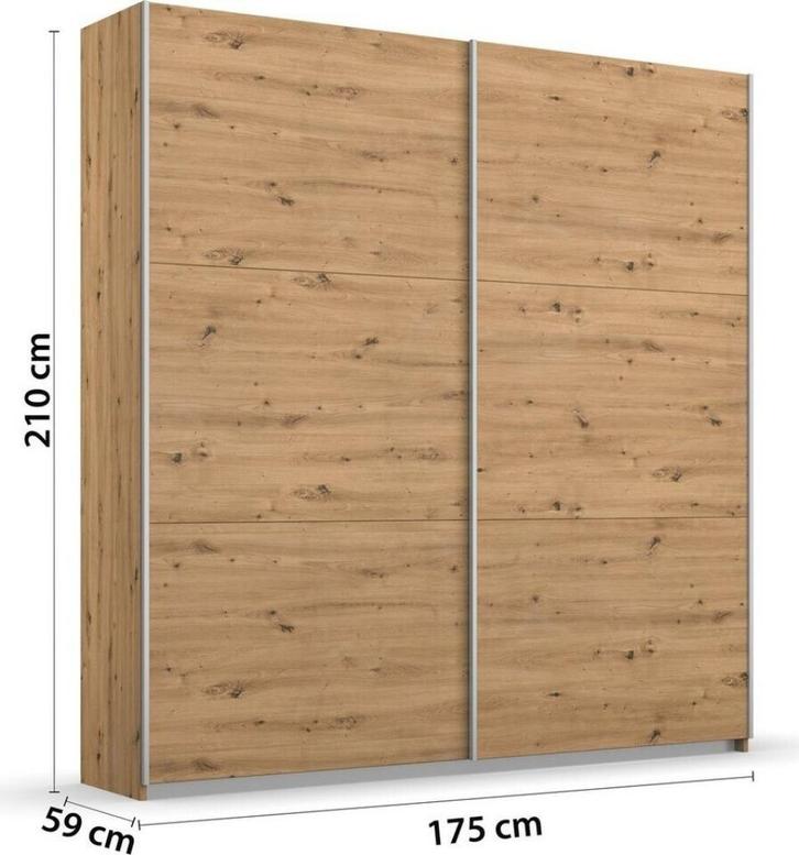Nieuwe Rauch kledingkast 175 x 210 x 59 cm met schuifdeuren, Huis en Inrichting, Kasten | Kledingkasten, Nieuw, 200 cm of meer