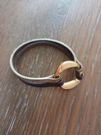 Energetix armband goud, leren bandje, magneetsieraden, Ophalen, Gebruikt