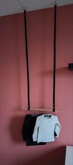 BAKIMO - Hangend kledingrek - Leer - Zwart – Large, Kinderen en Baby's, Ophalen, Nieuw, Wanddecoratie