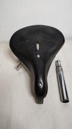 K313 Lepper - Primus zadel. zwart leder- goede staat, Fietsen en Brommers, Algemeen, Ophalen of Verzenden, Zadel, Lepper
