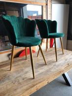 2 Velvet Stoelen met Gouden Pootjes. 30,- per stuk., Huis en Inrichting, Stoelen, Ophalen, Twee, Overige kleuren, .