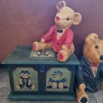 Oude brocante teddybeer kist van hout, Antiek en Kunst, Ophalen of Verzenden