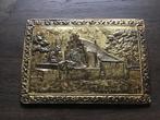 Messing/koperen plaque van Groningen/Poortershuisje, Antiek en Kunst, Ophalen of Verzenden