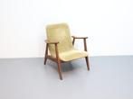 Vintage fauteuil jaren 60 groen, Minder dan 75 cm, Ophalen of Verzenden, Zo goed als nieuw, 50 tot 75 cm