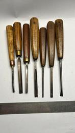 7 antieke gutsen ( guts beitels houtbewerkings gereedschap ), Ophalen of Verzenden, Gebruikt