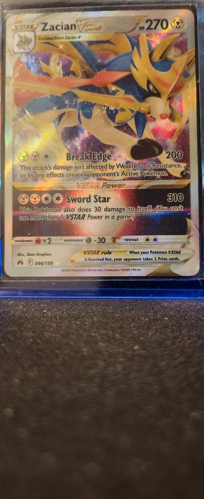 Zacian VStar - 96/159, Hobby en Vrije tijd, Verzamelkaartspellen | Pokémon, Zo goed als nieuw, Ophalen of Verzenden