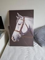 Paarden canvas schilderij, Ophalen, 125 cm of meer, Zo goed als nieuw, Schilderij