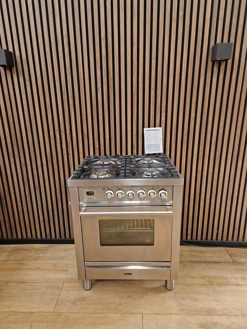 Zeer luxe Rvs Boretti Fornuis 70 cm (Gratis bezorgen), Witgoed en Apparatuur, Fornuizen, Zo goed als nieuw, Vrijstaand, Gas, 4 kookzones