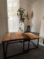 Salon tafels echt mango hout!, 25 tot 50 cm, Rond, Ophalen of Verzenden, Zo goed als nieuw