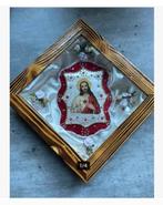 Verdiepte lijst met afbeelding Jezus, glas, kan hangen, Antiek en Kunst, Ophalen of Verzenden