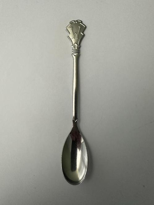 Mooi Letter W lepeltje. Theelepeltje. Lepel Gero Zilmeta., Antiek en Kunst, Antiek | Bestek, Ophalen of Verzenden