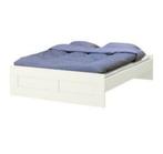 Brimnes bed Ikea 140x200 GRATIS, Ophalen, Gebruikt, Wit, Tweepersoons
