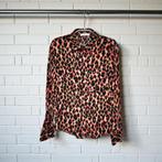Samsøe Samsøe Blouse Maat M Beige Panterprint Milly, Maat 38/40 (M), Bruin, Verzenden, Ss