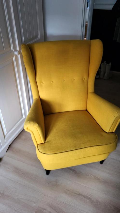 Gele IKEA fauteuil – zacht en comfortabel – €35, Huis en Inrichting, Fauteuils, Gebruikt, Ophalen