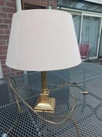 Messing tafellamp met kap, Gebruikt, Klassiek, Ophalen of Verzenden, Metaal