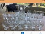 Glasservies met schenkkan., Antiek en Kunst, Ophalen