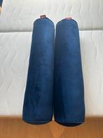 Fatboy rolster ronde kussens fluweel blauw, Huis en Inrichting, Woonaccessoires | Kussens, Ophalen, Zo goed als nieuw, Blauw, Rond