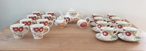8-delig koffie-/theeservies "Vegetable Medley" Johnson Bros., Huis en Inrichting, Keuken | Servies, Zo goed als nieuw, Ophalen