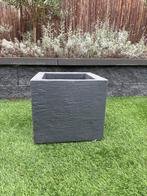 Antraciet Bloempot Vierkant, Tuin en Terras, Ophalen, Minder dan 30 cm, Minder dan 60 cm, Vierkant