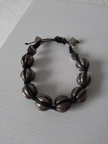 Vintage oud zilver look Kralenarmband verstelbaar beschikbaar voor biedingen