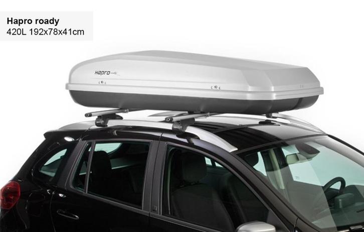 Dakkoffer huren –Hapro roady 420L dakbox voor vakantie, Auto diversen, Dakkoffers, Zo goed als nieuw, Ophalen