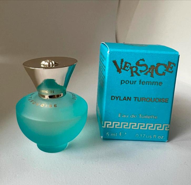 Versace Dylan Turquoise Miniatuur EDT 5 ml, Sieraden, Tassen en Uiterlijk, Uiterlijk | Parfum, Nieuw, Verzenden
