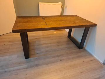 Robuuste Eiken Eettafel 180x90 beschikbaar voor biedingen