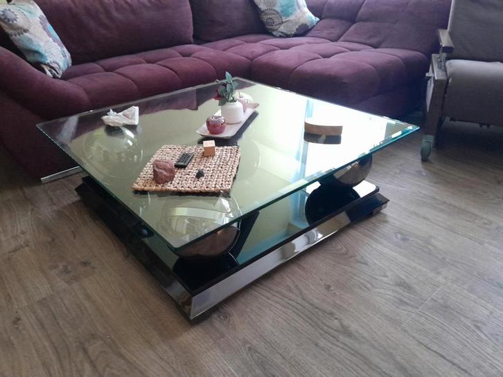 Glastafel - Hoogwaardig Design, Huis en Inrichting, Tafels | Salontafels, Ophalen of Verzenden