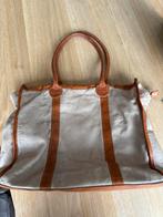 Mooie grote leren tas met diverse vakken en rits., Sieraden, Tassen en Uiterlijk, Tassen | Reistassen en Weekendtassen, 30 cm of meer