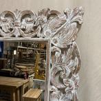 Barok Spiegel – Houten lijst wit - 180 x 80 cm -TTM Wonen, Antiek en Kunst, Antiek | Spiegels, 50 tot 100 cm, 150 tot 200 cm, Rechthoekig