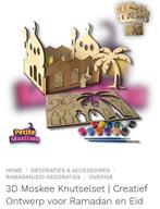 Prachtige houten 3D moskee knutselset, inclusief verfset, Ophalen of Verzenden, Nieuw